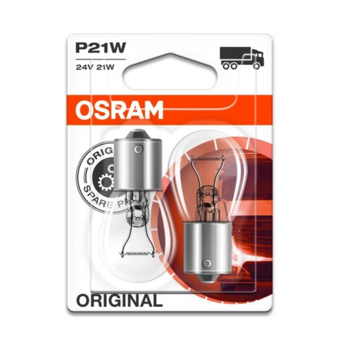 Ampoule secondaire OSRAM P21W Standard 24V/21W, 2 pièce