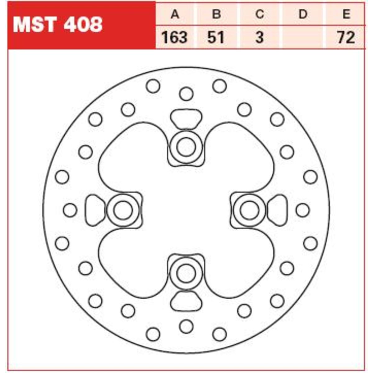 Disque de frein TRW MST408, 1 pièce