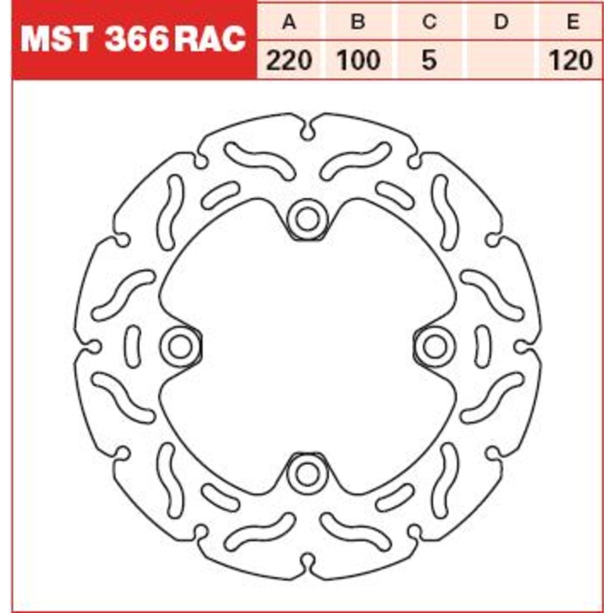 Disque de frein TRW MOTO MST366RAC