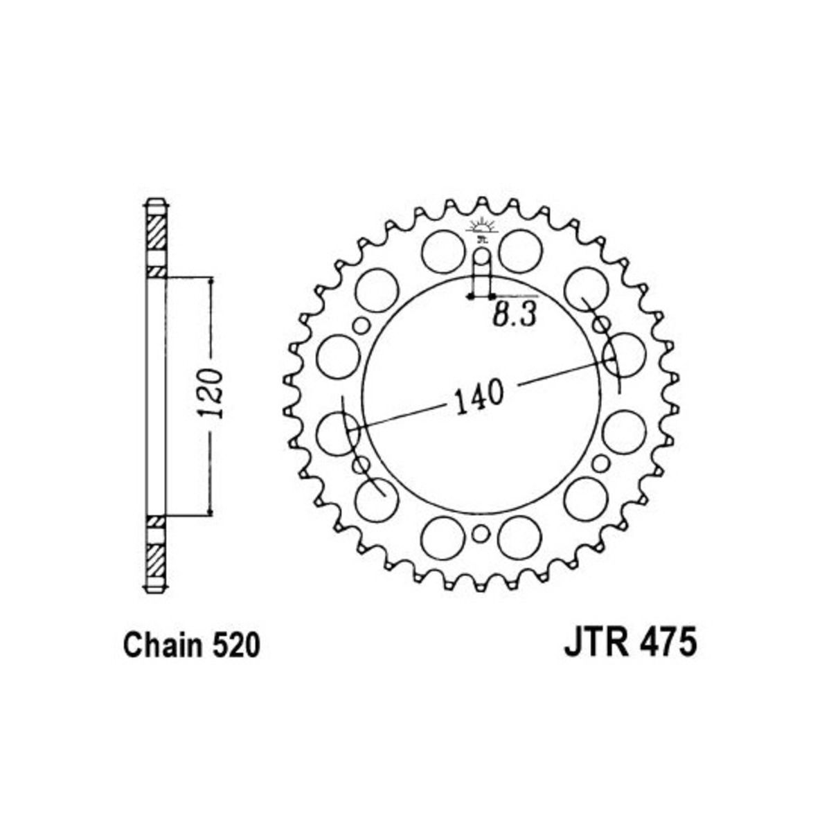 Pignone posteriore JTR 475,40