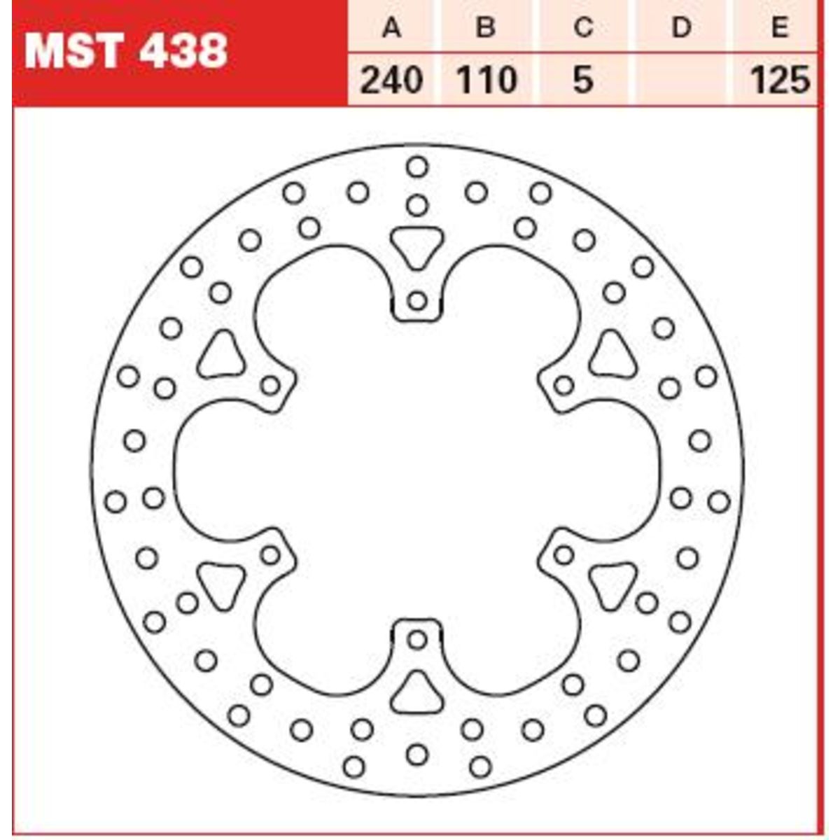 Disque de frein TRW MST438, 1 pièce