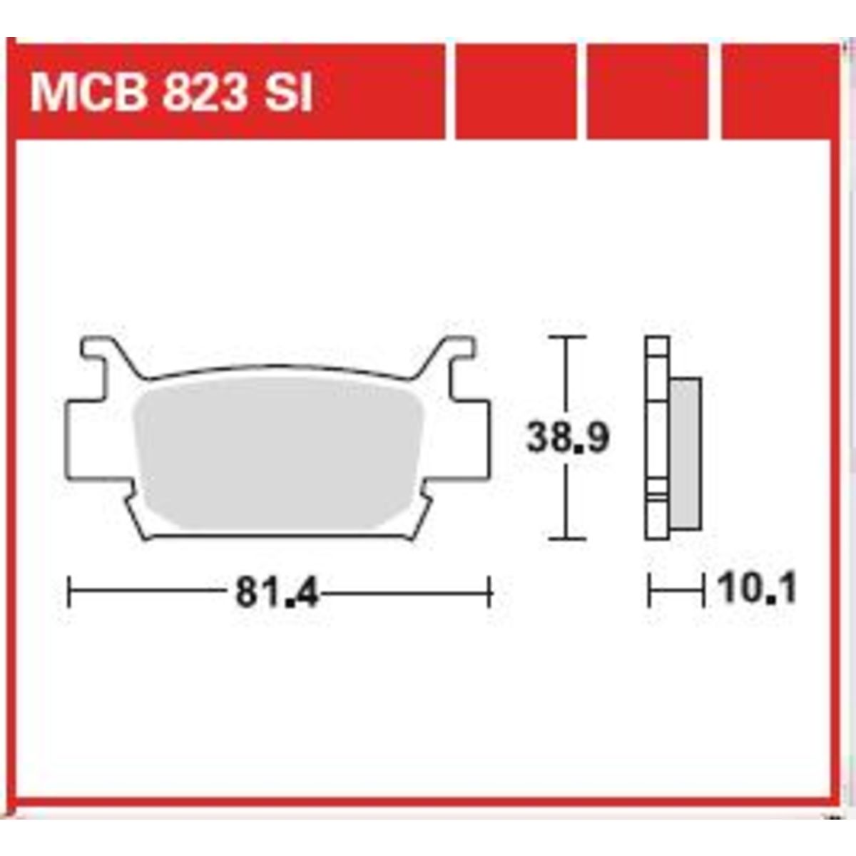 Bremsbelagsatz, ohne Straßenzulassung TRW MOTO MCB823SI