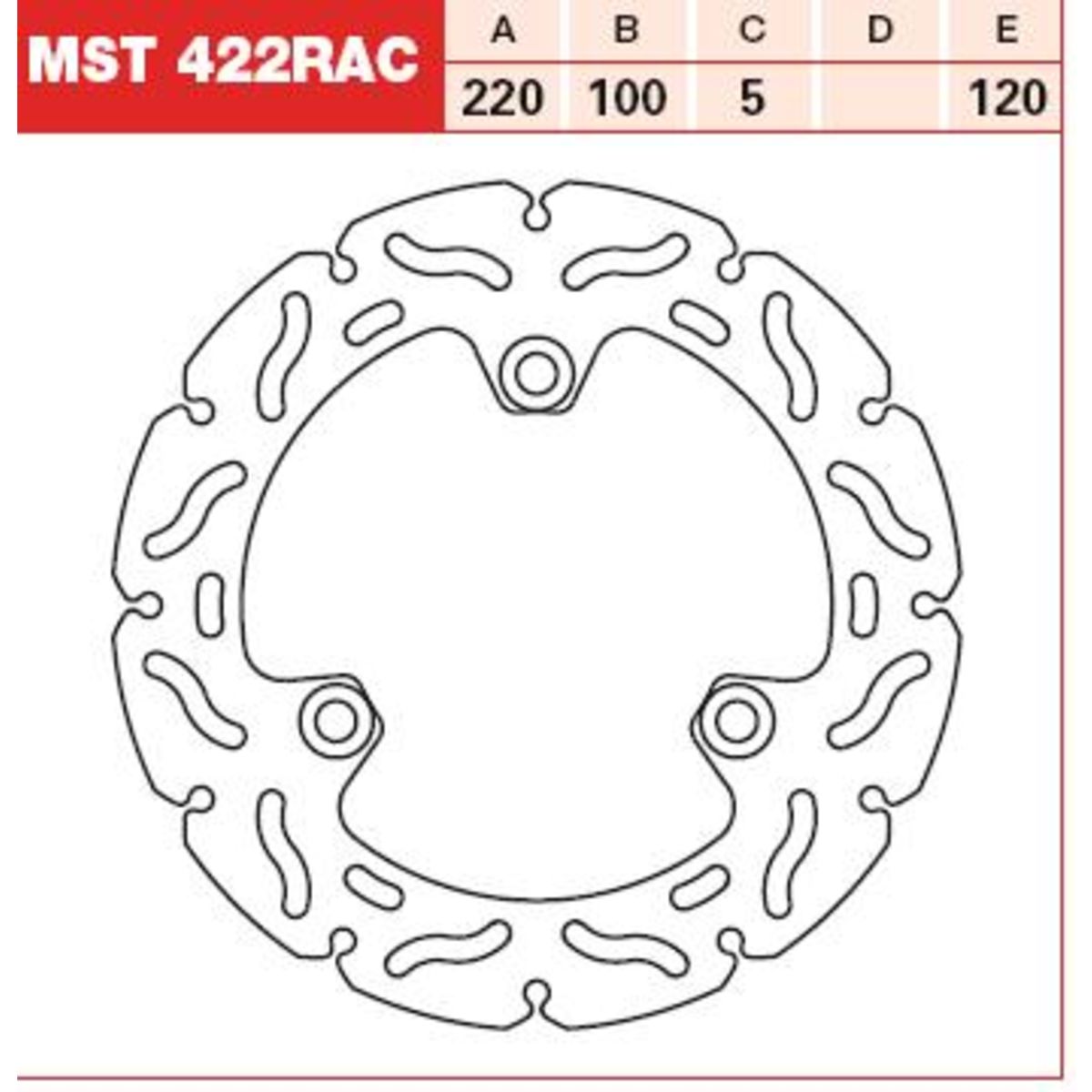 Bremsscheibe TRW MST422RAC, 1 Stück