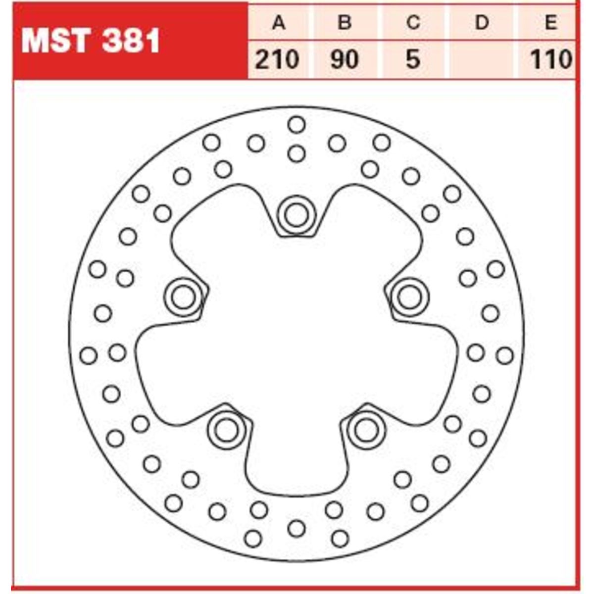 Bremsscheibe TRW MST381, 1 Stück