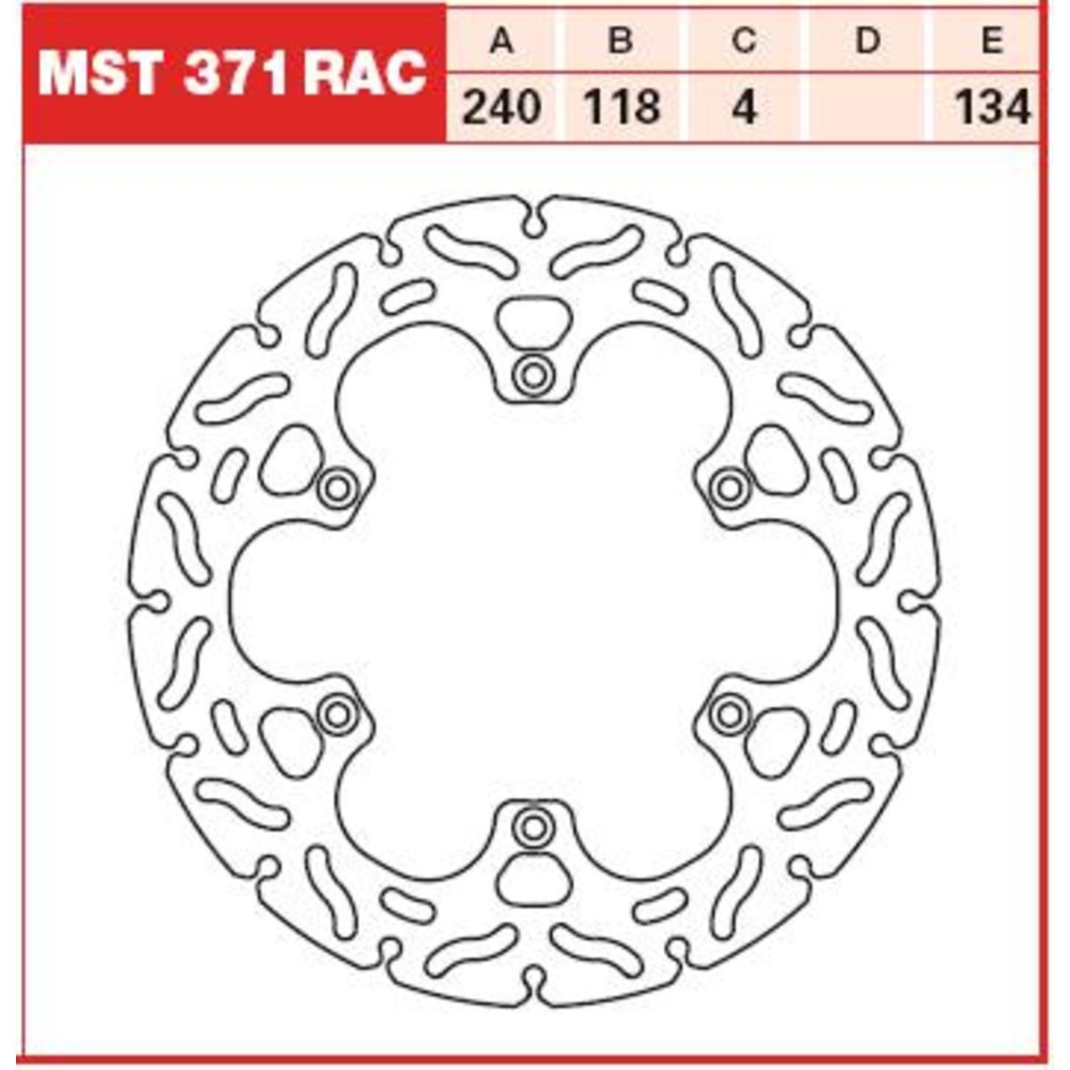 Disque de frein TRW MOTO MST371RAC