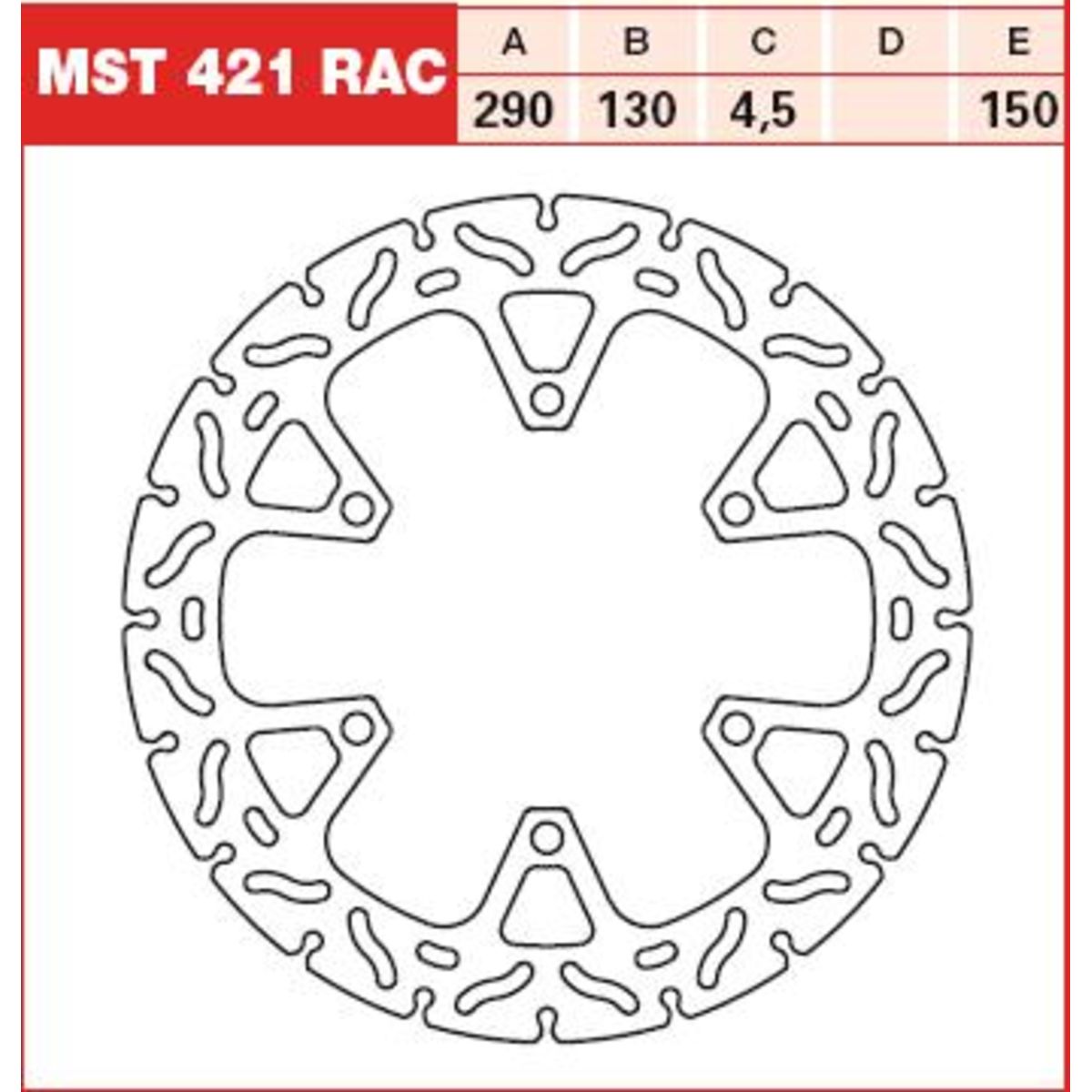 Disque de frein TRW MST421RAC, 1 pièce