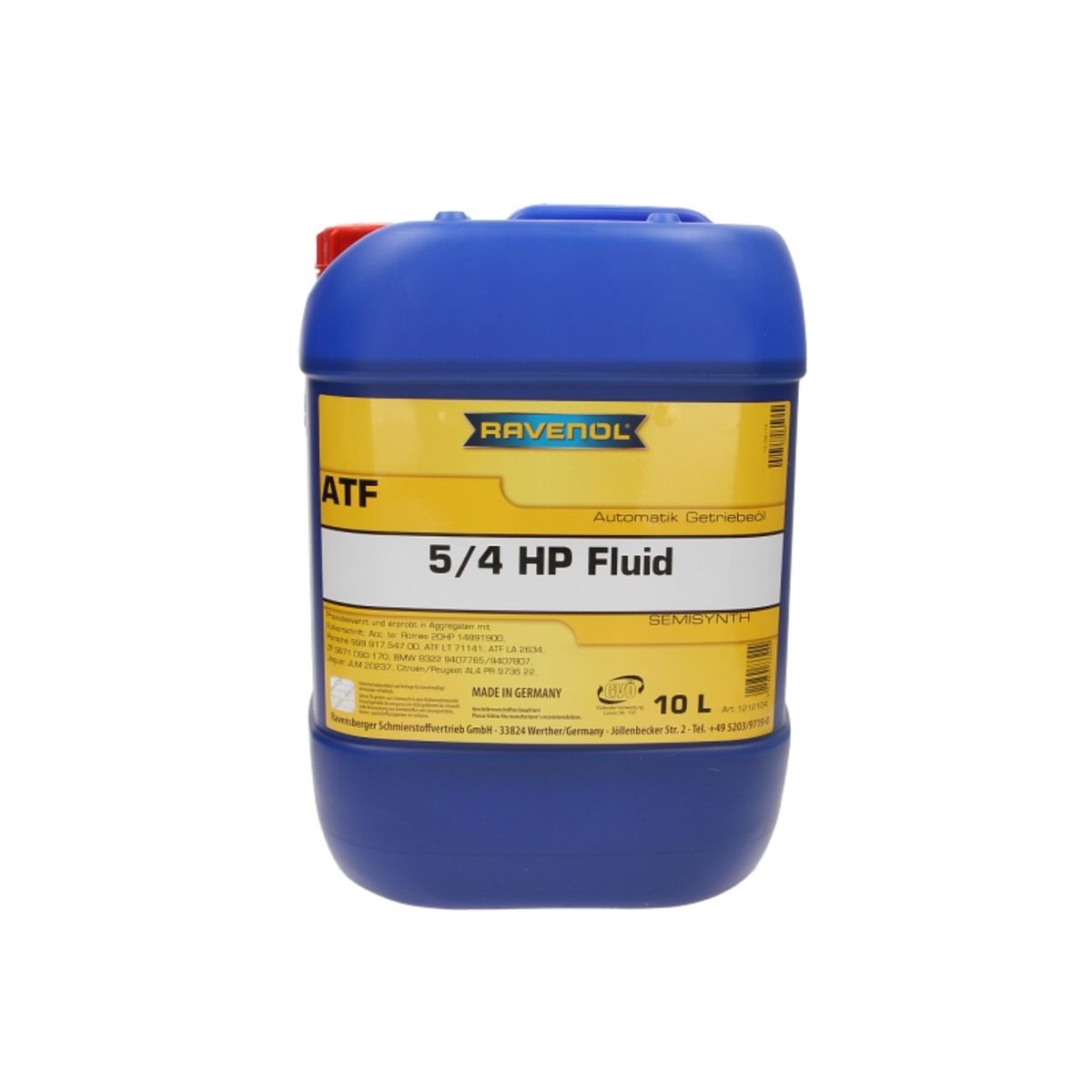 Huile de transmission RAVENOL 1212104 ATF 5/4 HP FLUID 10L