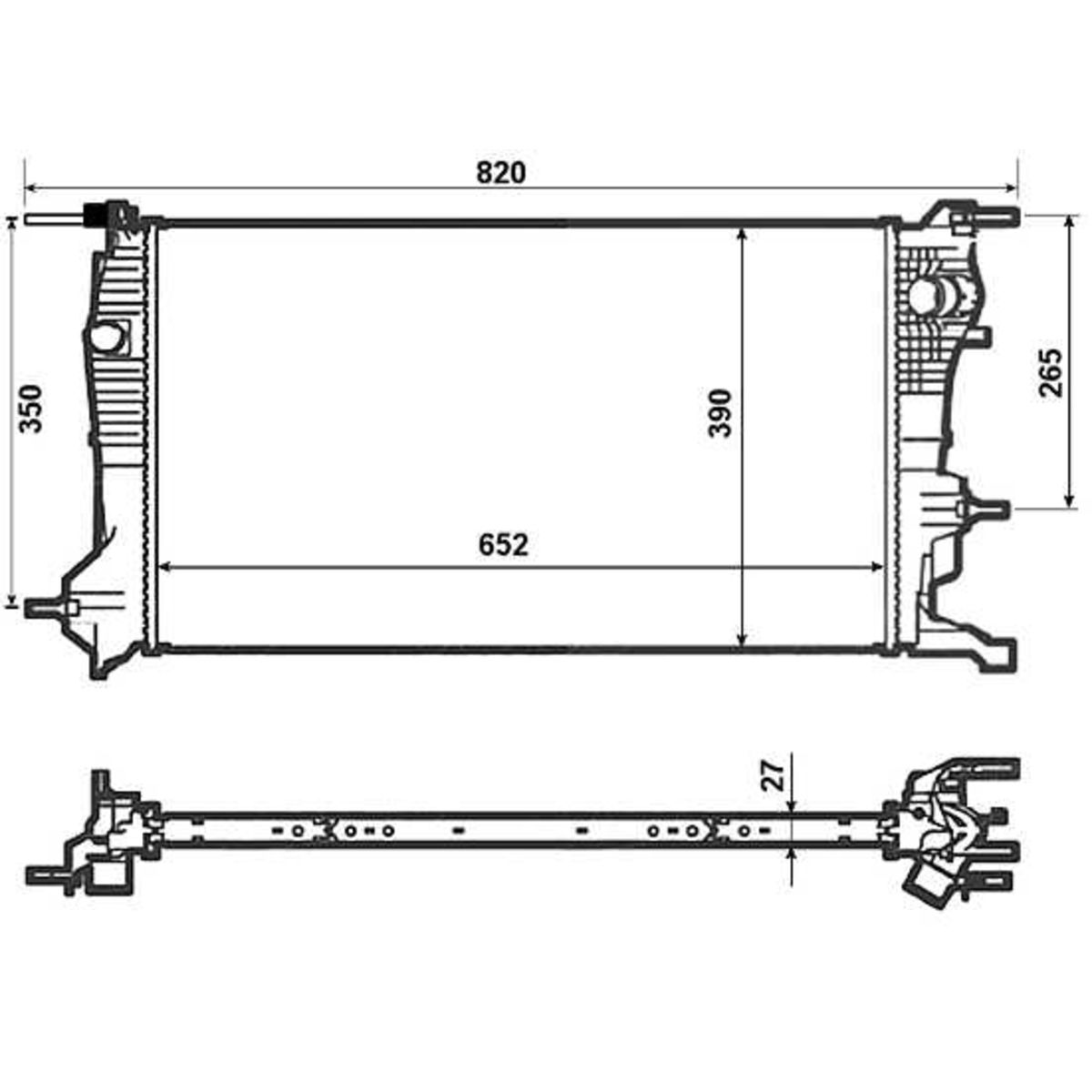 Radiator, motorkoeling