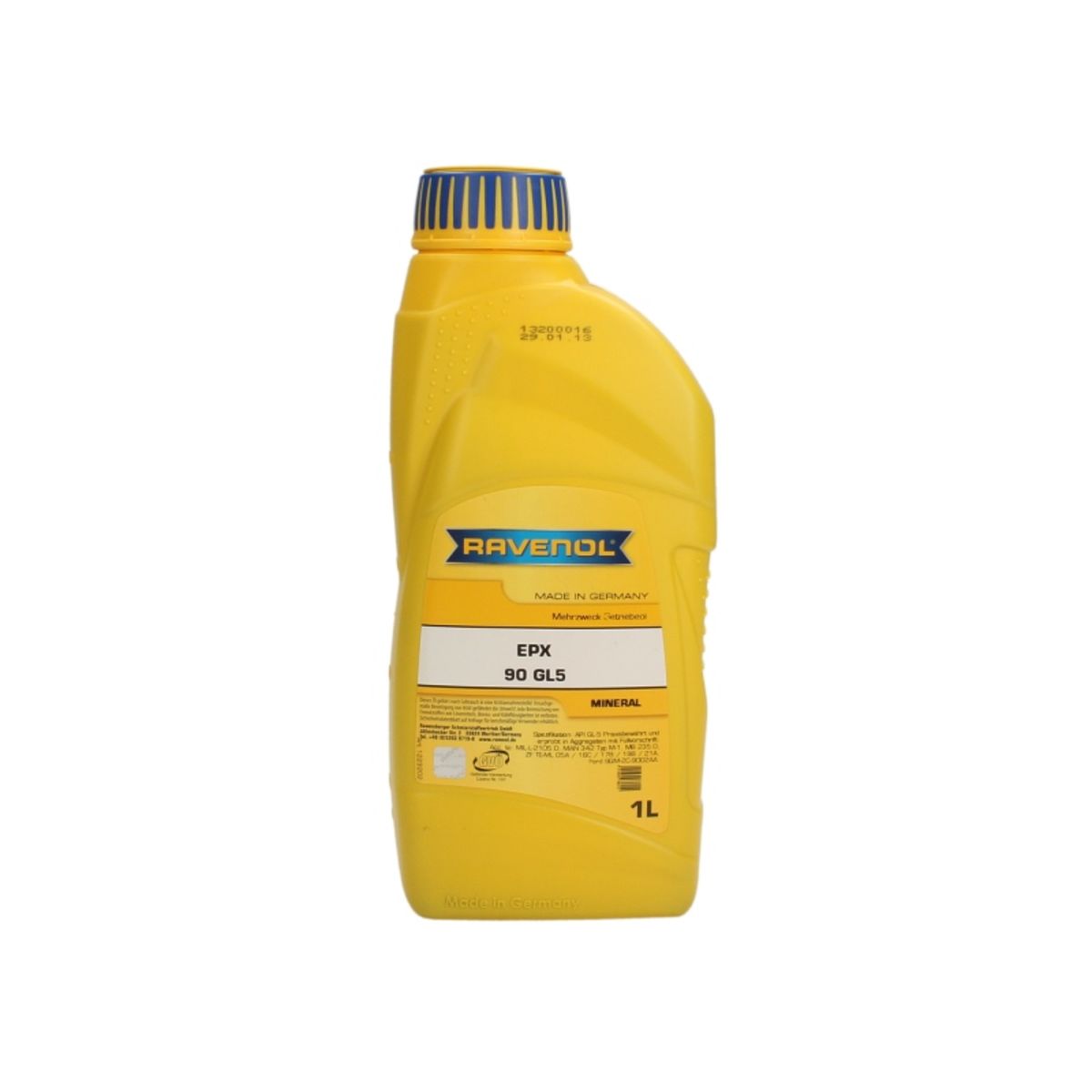 Huile de transmission RAVENOL 1223202 EPX SAE 90 GL-5 1L