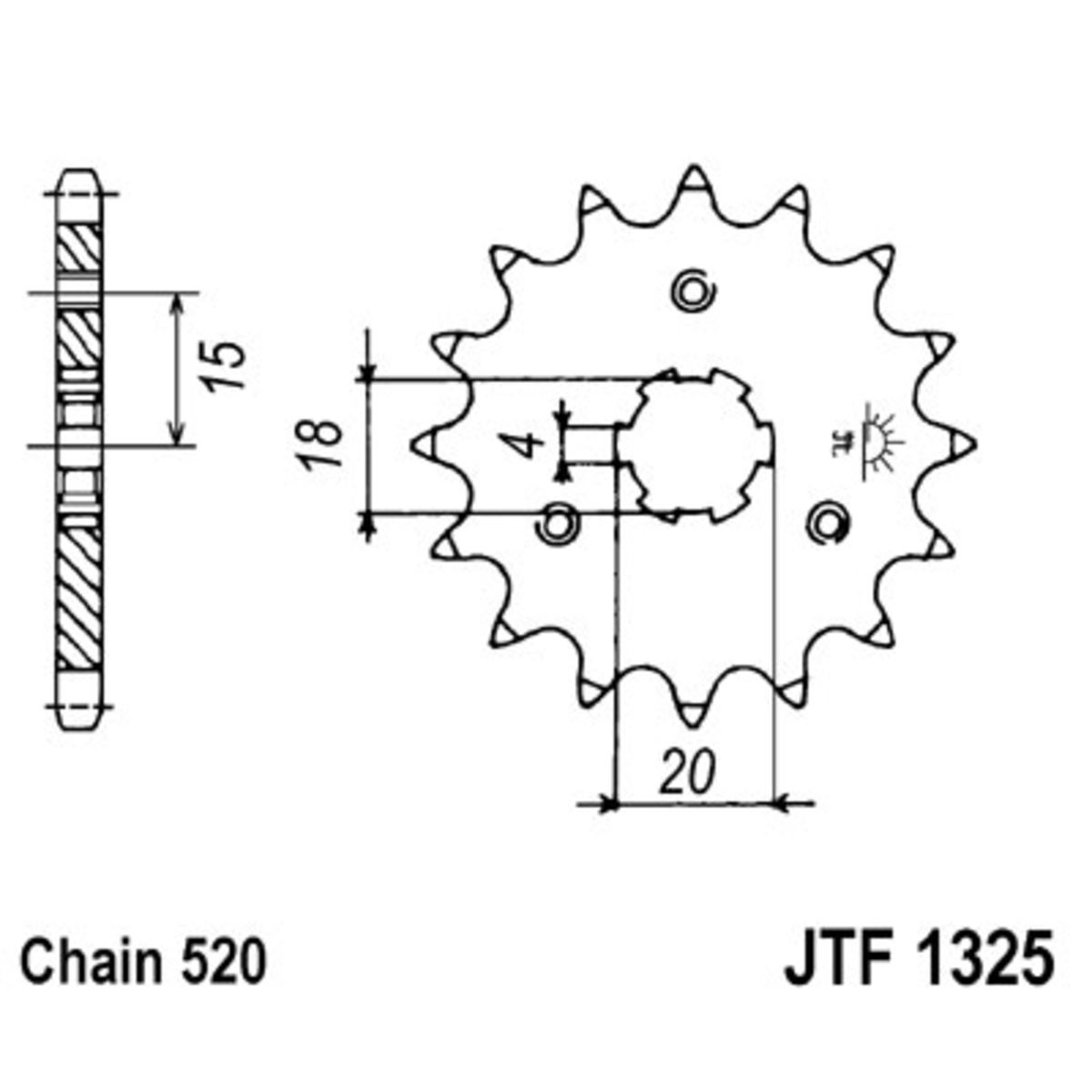 Kettenrad JT JTF1325,11