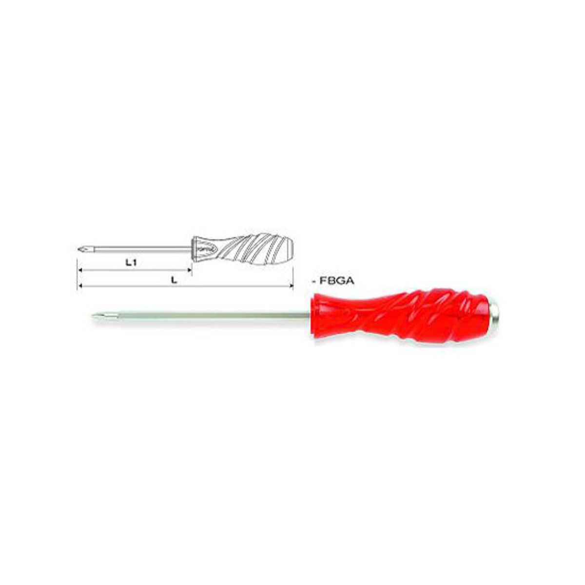 Image of Kruiskopschroevendraaier  PH1,lengte: 210mm,magnetische punt