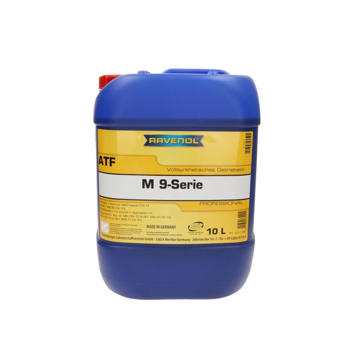 Huile de transmission RAVENOL 1211108 ATF MB M-9 SERIE 10L