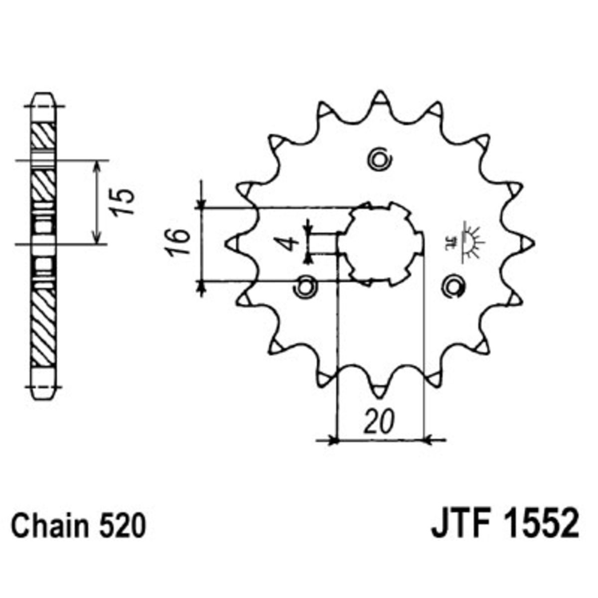 Kettenrad JT JTF1552,11