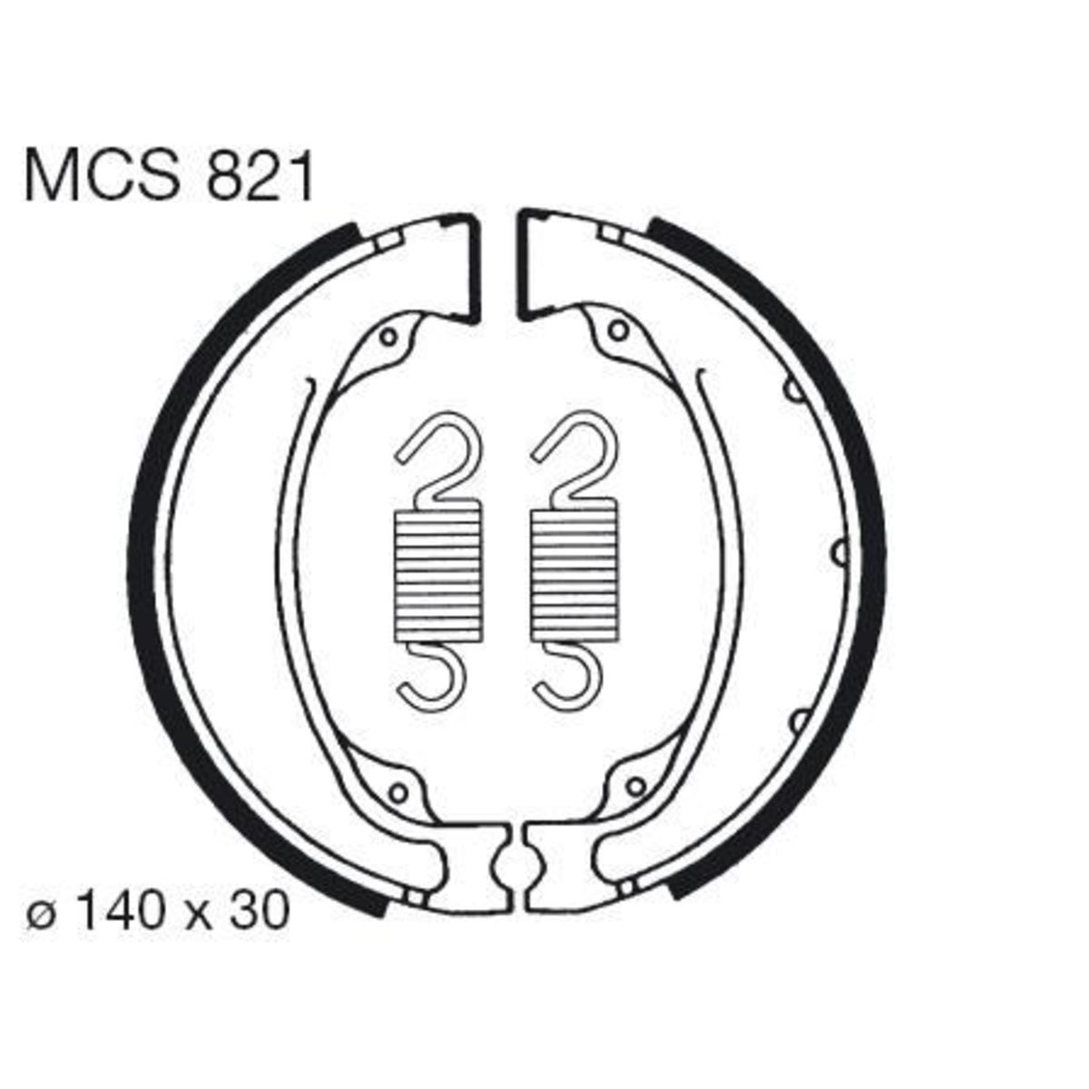 Trw Jeu De Mâchoires De Frein Mcs821