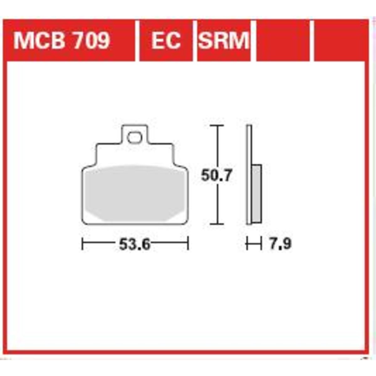 Bremsbelagsatz, ohne Straßenzulassung TRW MOTO MCB709EC