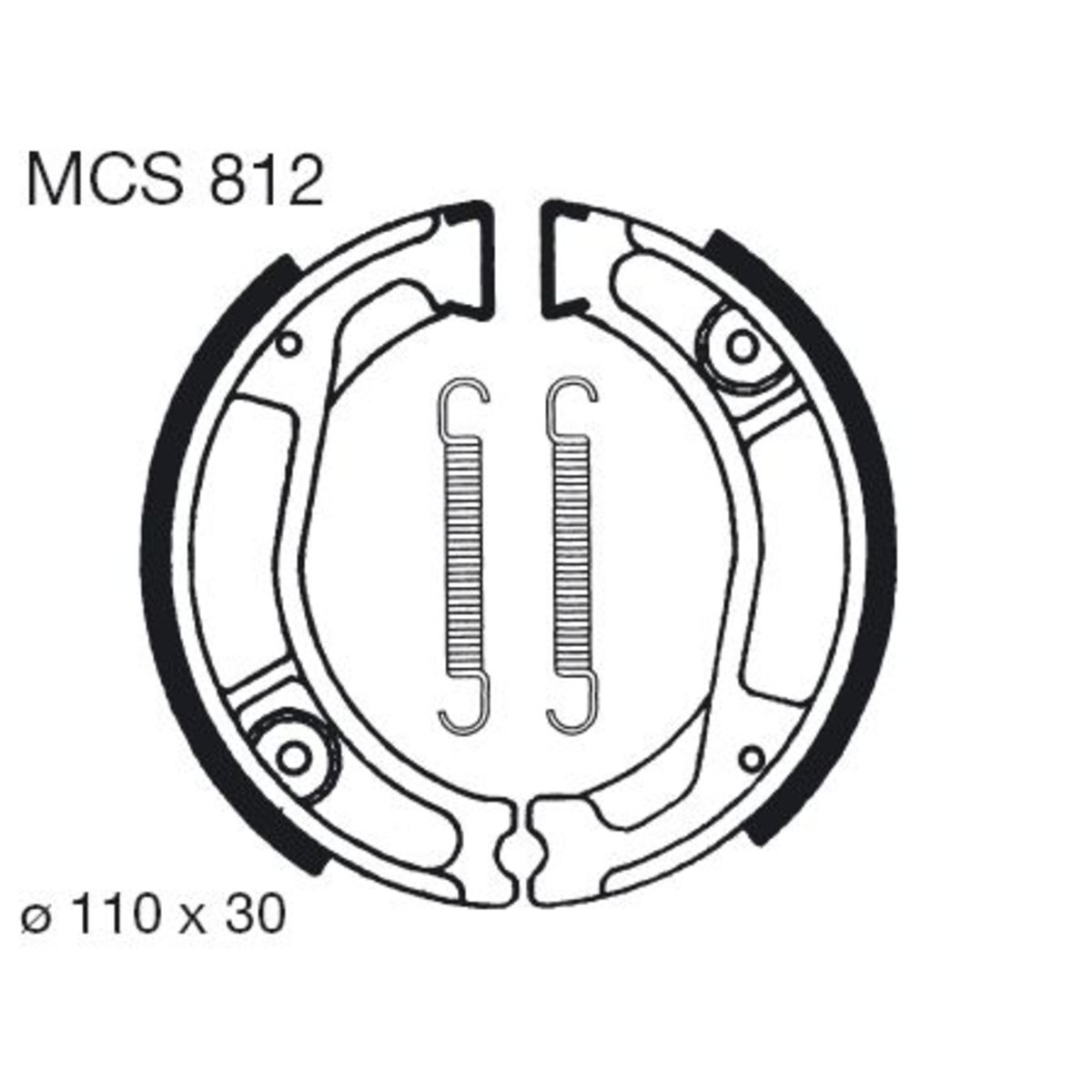 Jeu de mâchoires de frein TRW MCS812