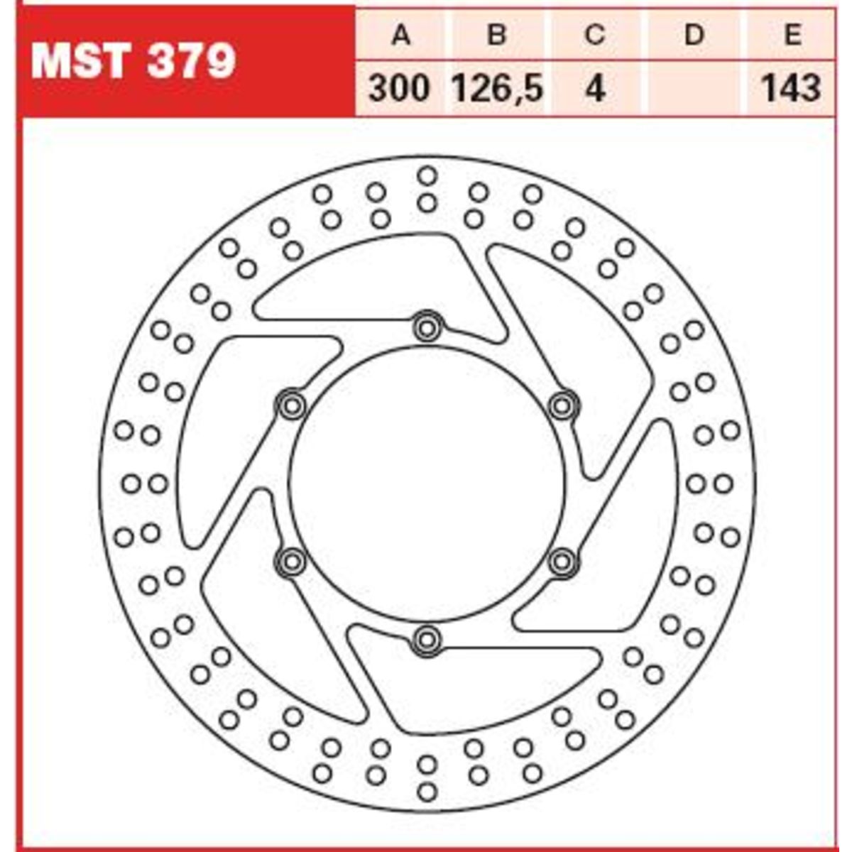 Disque de frein TRW MST379, 1 pièce