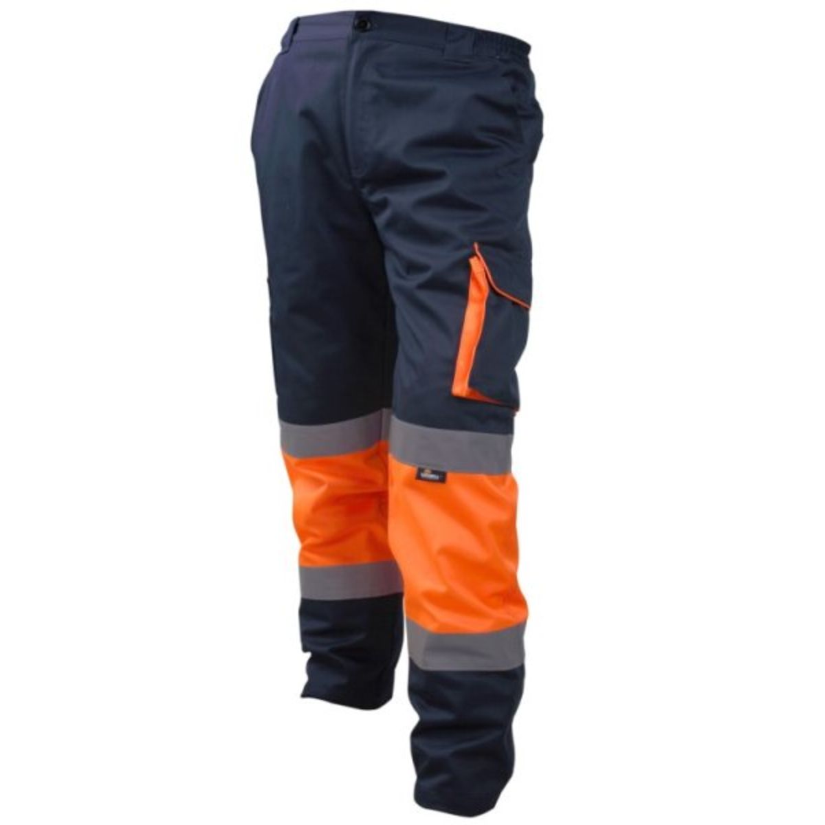 Pantalon de travail bleu marine avec empiècements orange, BETA BEVWTC17ON, Taille XL