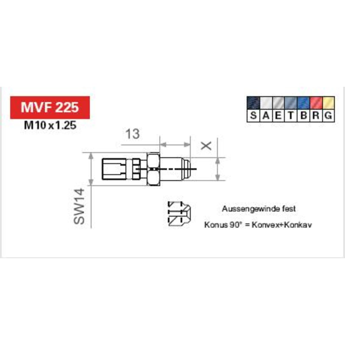 Bremsschlauchende TRW MVF225E
