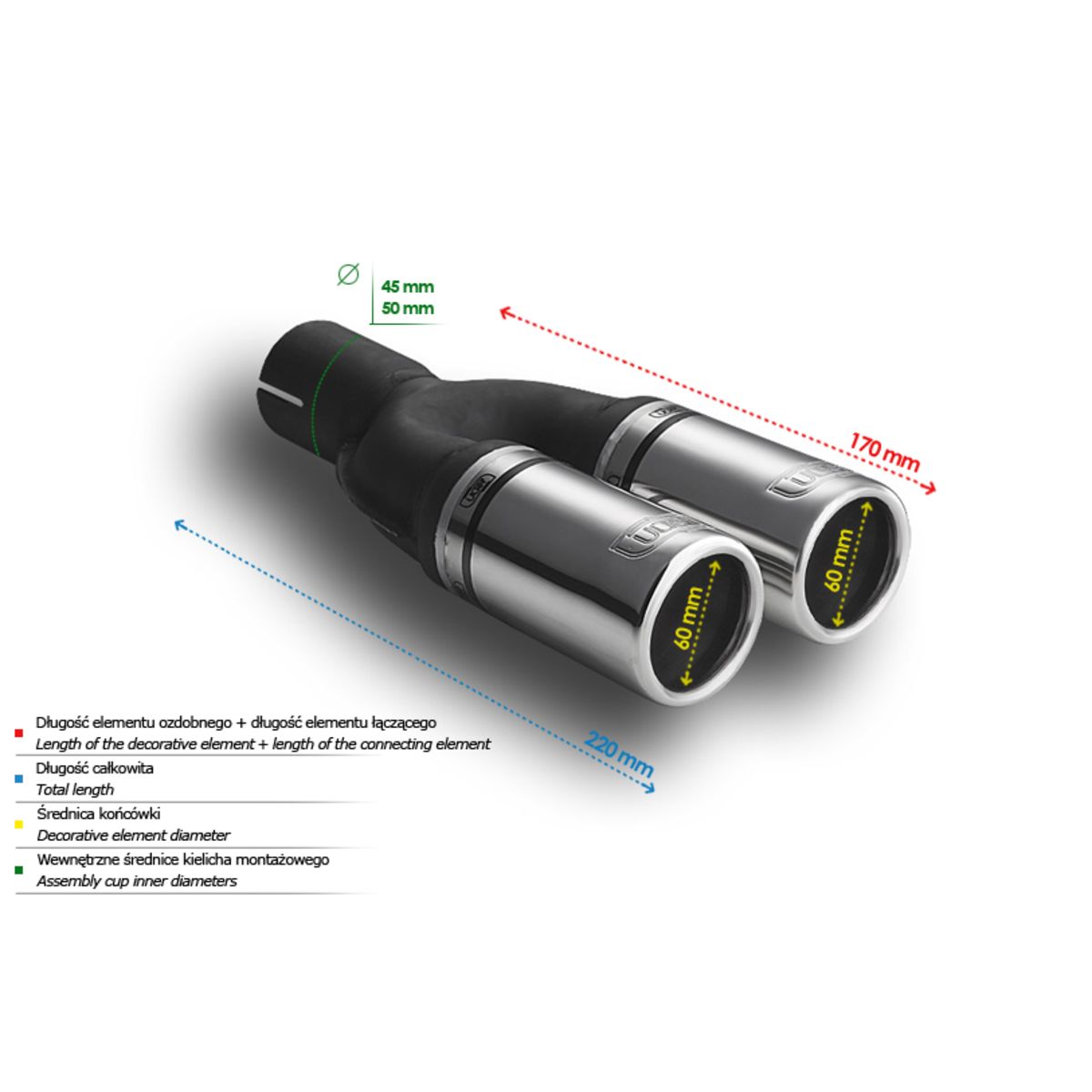 Embout d'échappement ULTER SPORT ULT N2-03/50