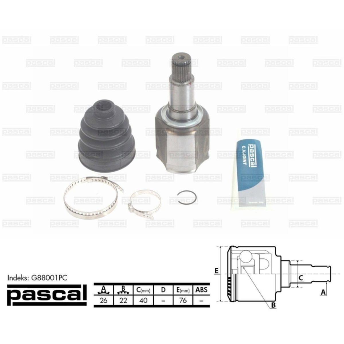 Image of Homokineet reparatie set, aandrijfas   rechts
