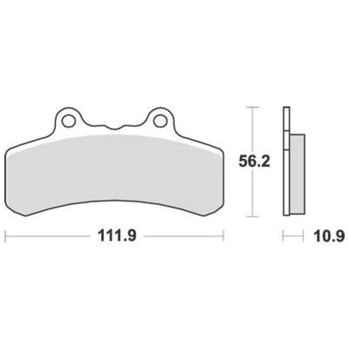 Jeu de plaquettes de frein TRW MCB635RQ sans homologation routière