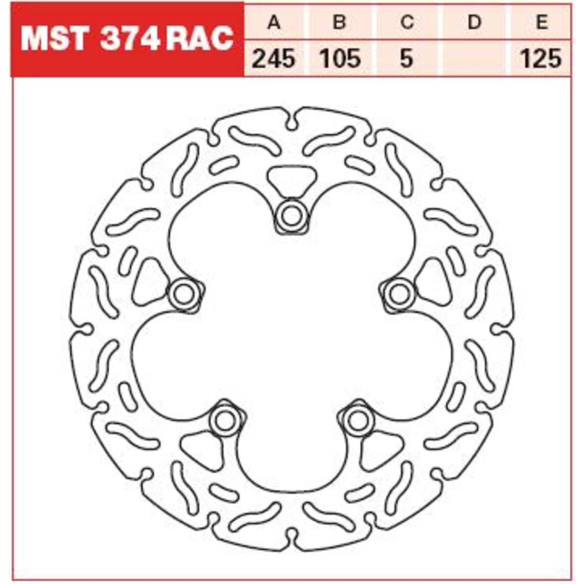 Bremsscheibe TRW MOTO MST374RAC