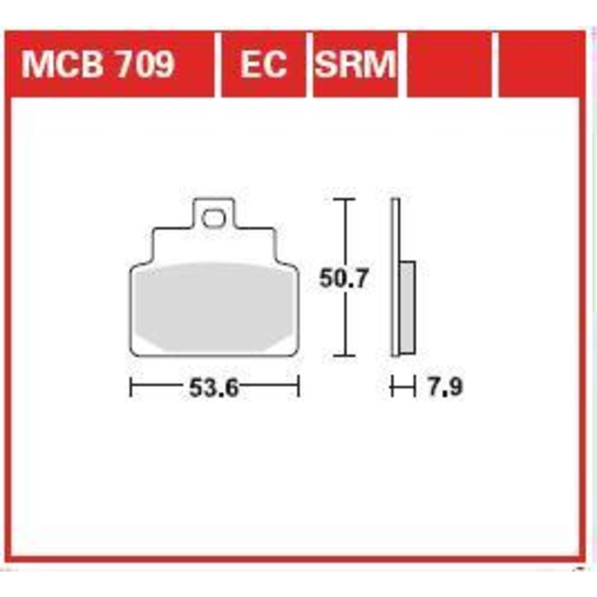 Jeu de plaquettes de frein TRW MCB709SRM