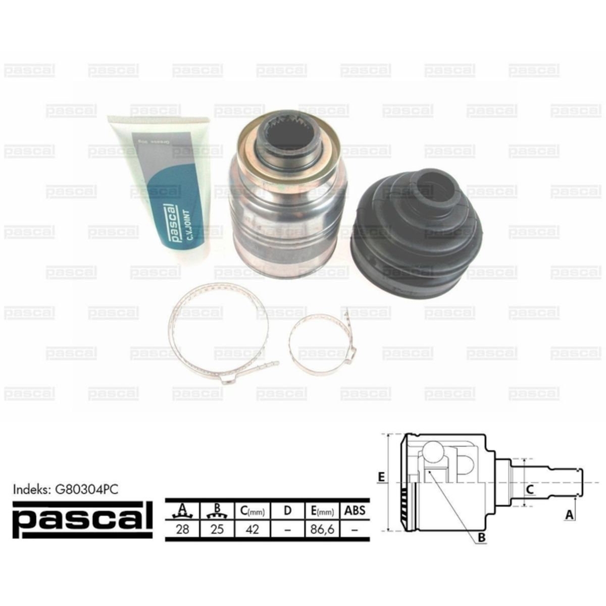 Image of Homokineet reparatie set, aandrijfas   rechts