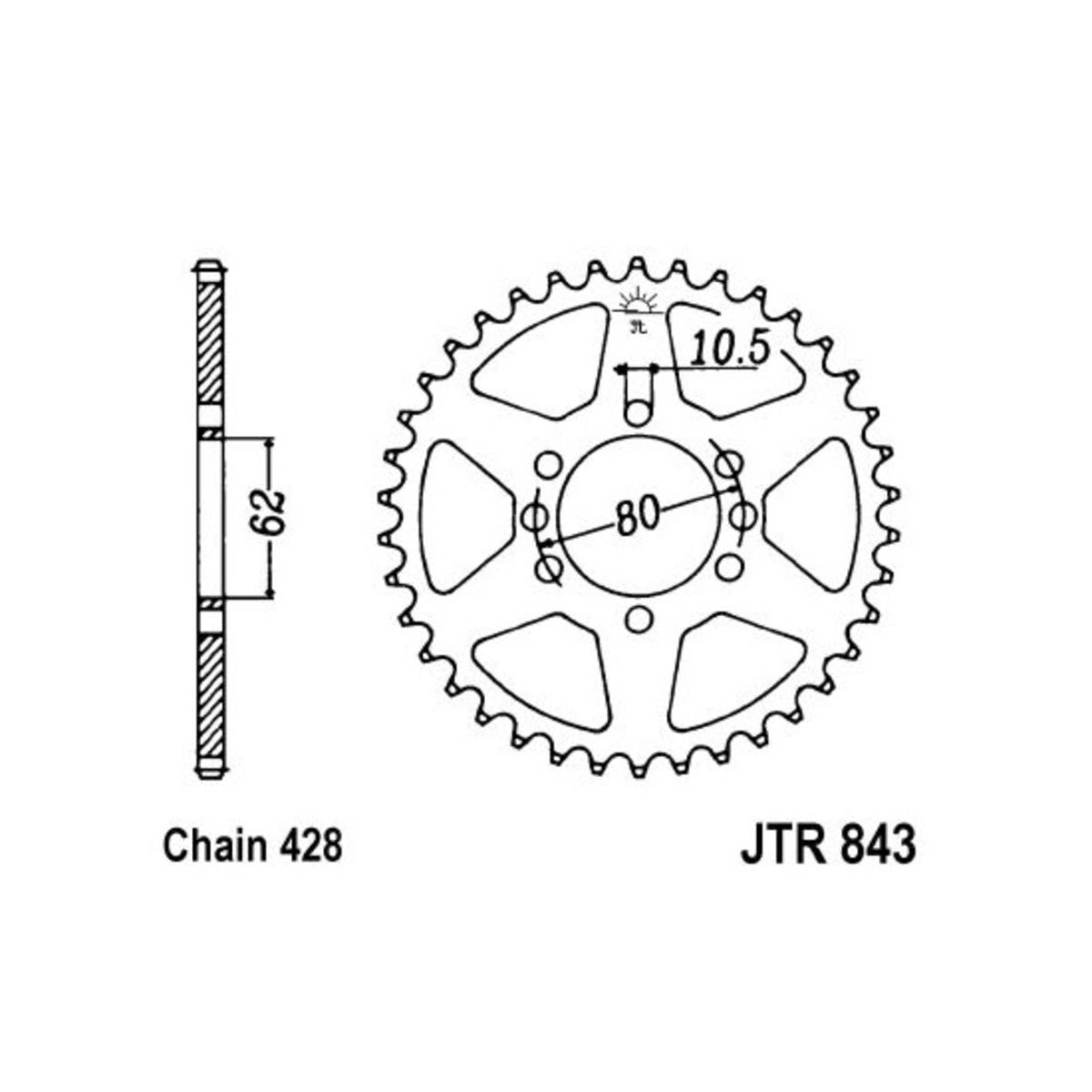 Pignone posteriore JTR 843,45