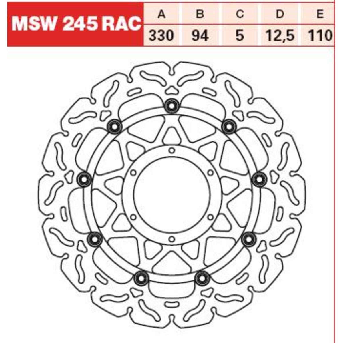 Bremsscheibe TRW MSW245RAC, 1 Stück