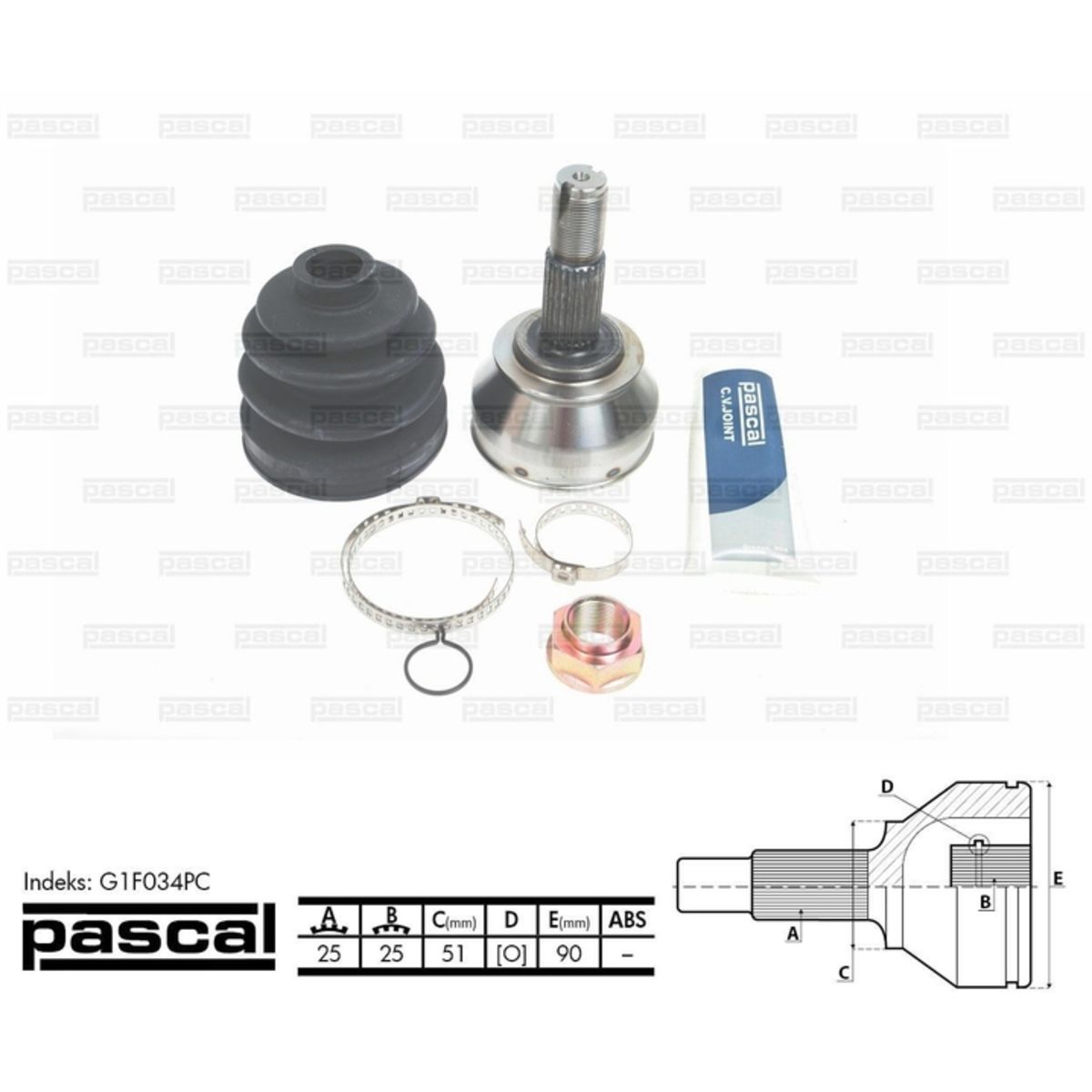 Image of Homokineet reparatie set, aandrijfas