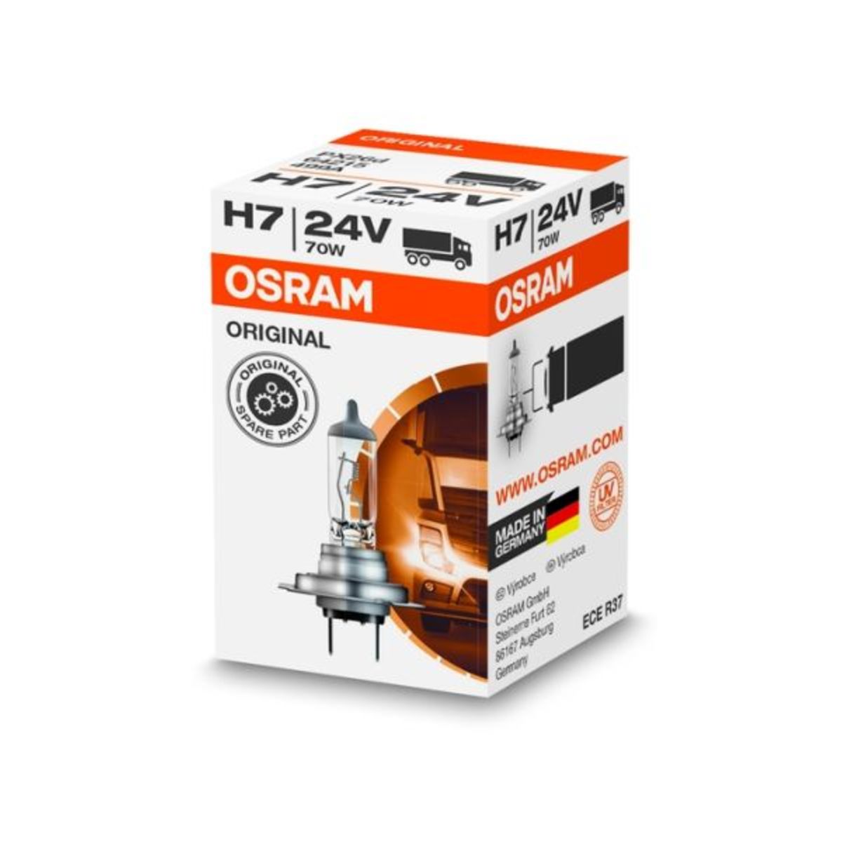 Ampoule halogène OSRAM H7 Standard 24V, 70W