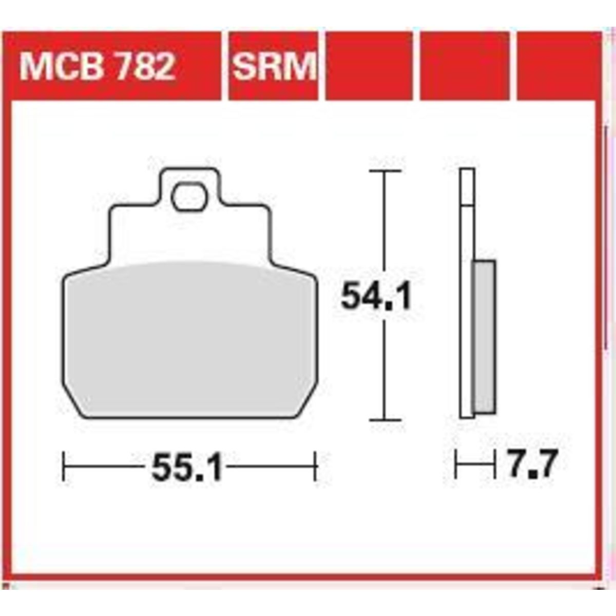 Jeu de plaquettes de frein TRW MCB782SRM