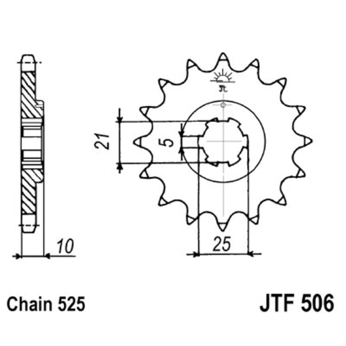 Kettenrad JT JTF506,14