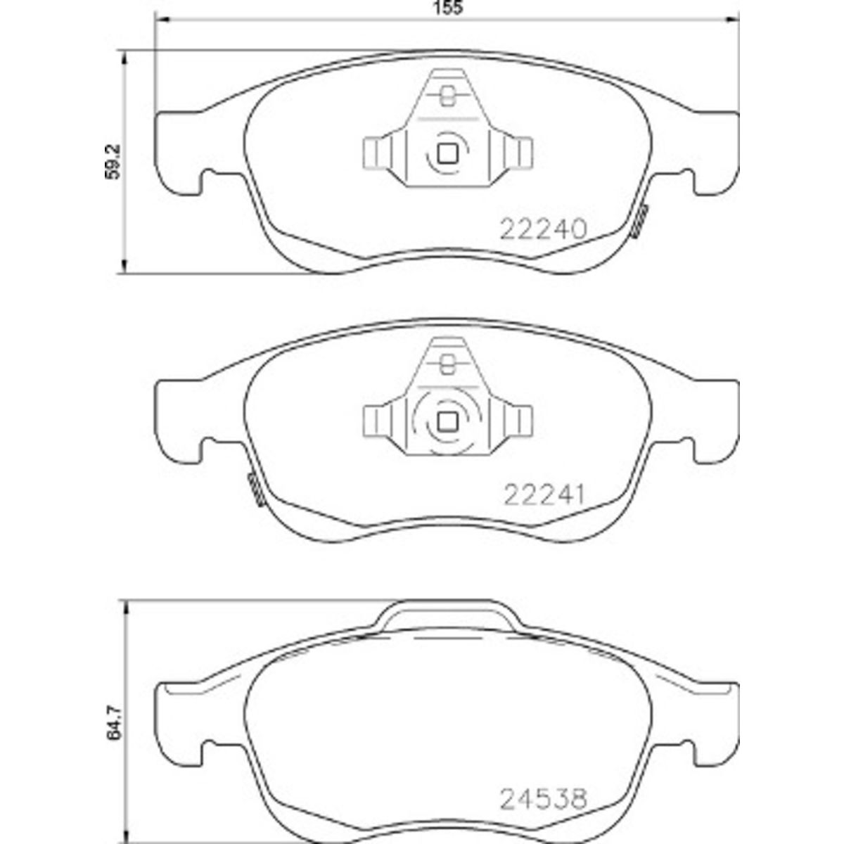 Jeu de plaquettes de frein BREMBO P 23 165X