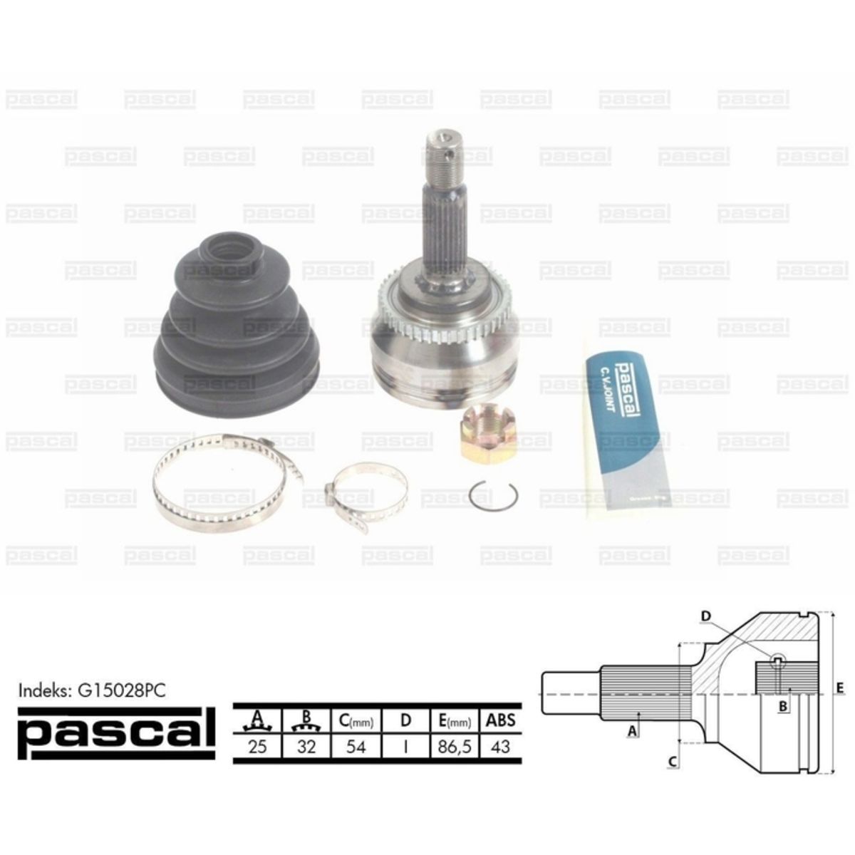 Image of Homokineet reparatie set, aandrijfas