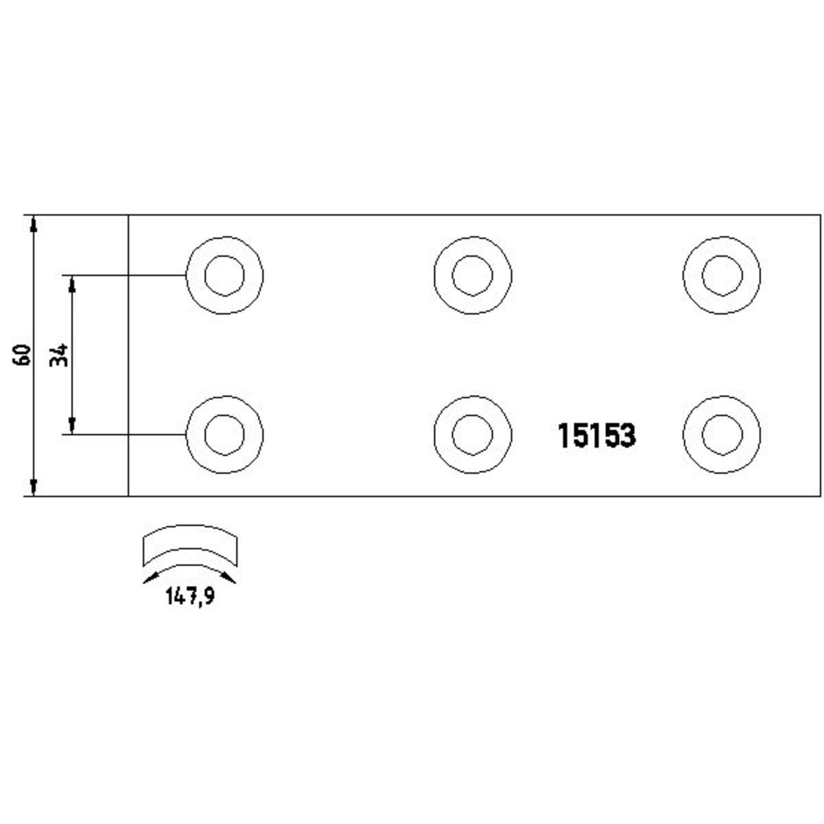Image of Remschoen voering, trommelrem  15153 1600 0 8 T0127