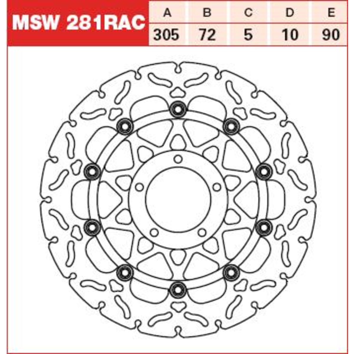Bremsscheibe TRW MSW281RAC, 1 Stück