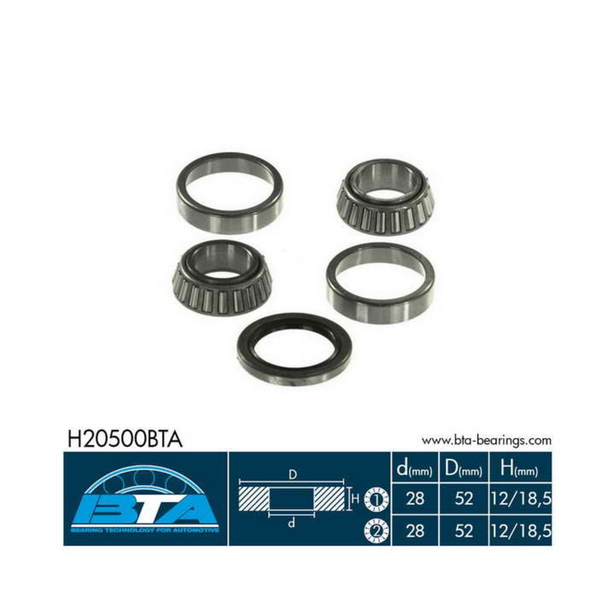 Bta Wiellagerset  H20500