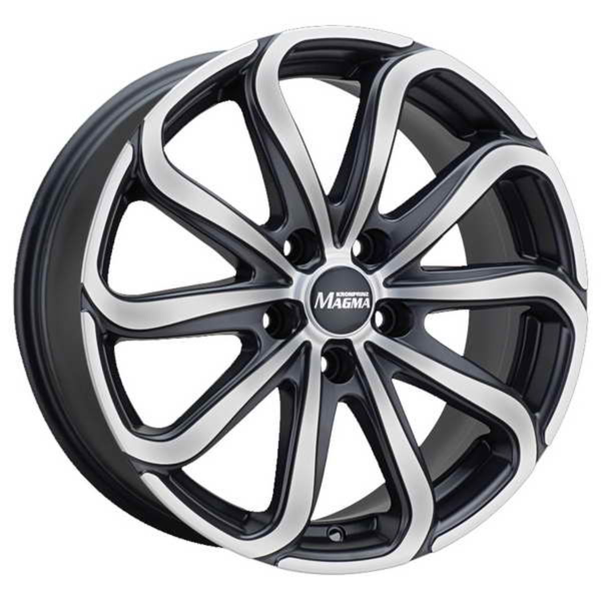 Alufelge 18 zoll MAGMA Pulsio 5x112 8J ET35, Farbe Schwarze Lava Poliert