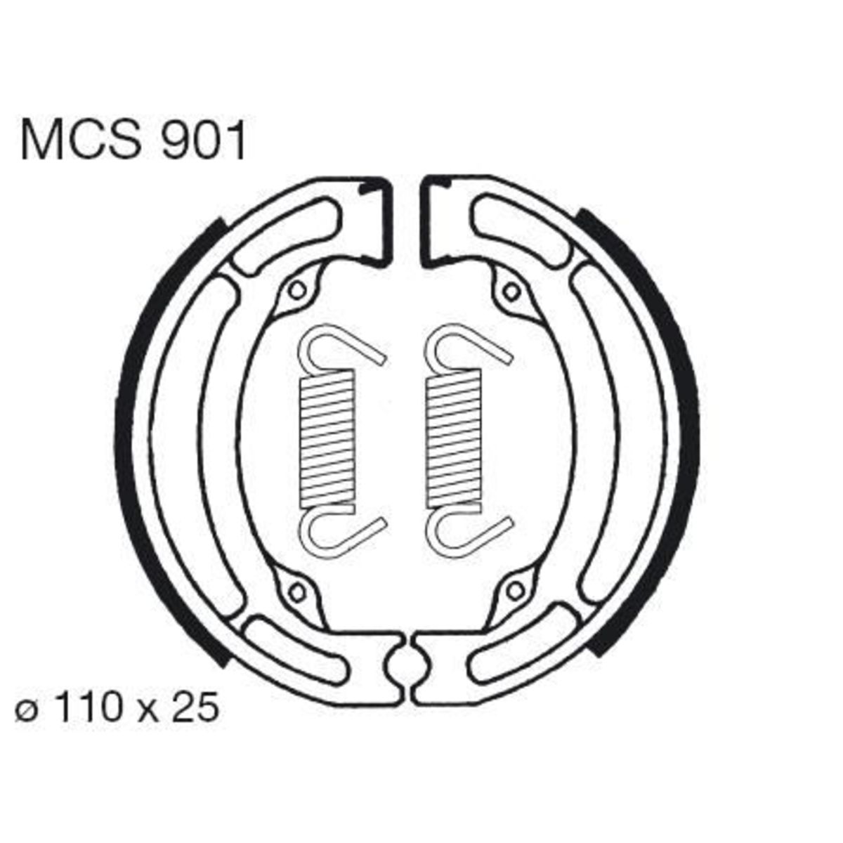 Trw Jeu De Mâchoires De Frein Mcs901