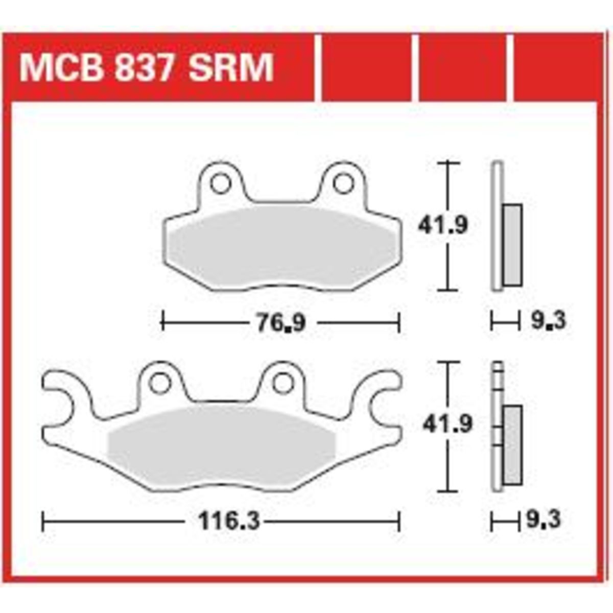 Bremsbelagsatz TRW MCB837SRM