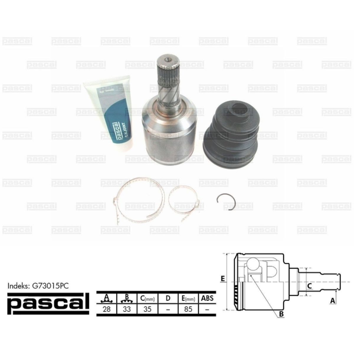 Image of Homokineet reparatie set, aandrijfas   links