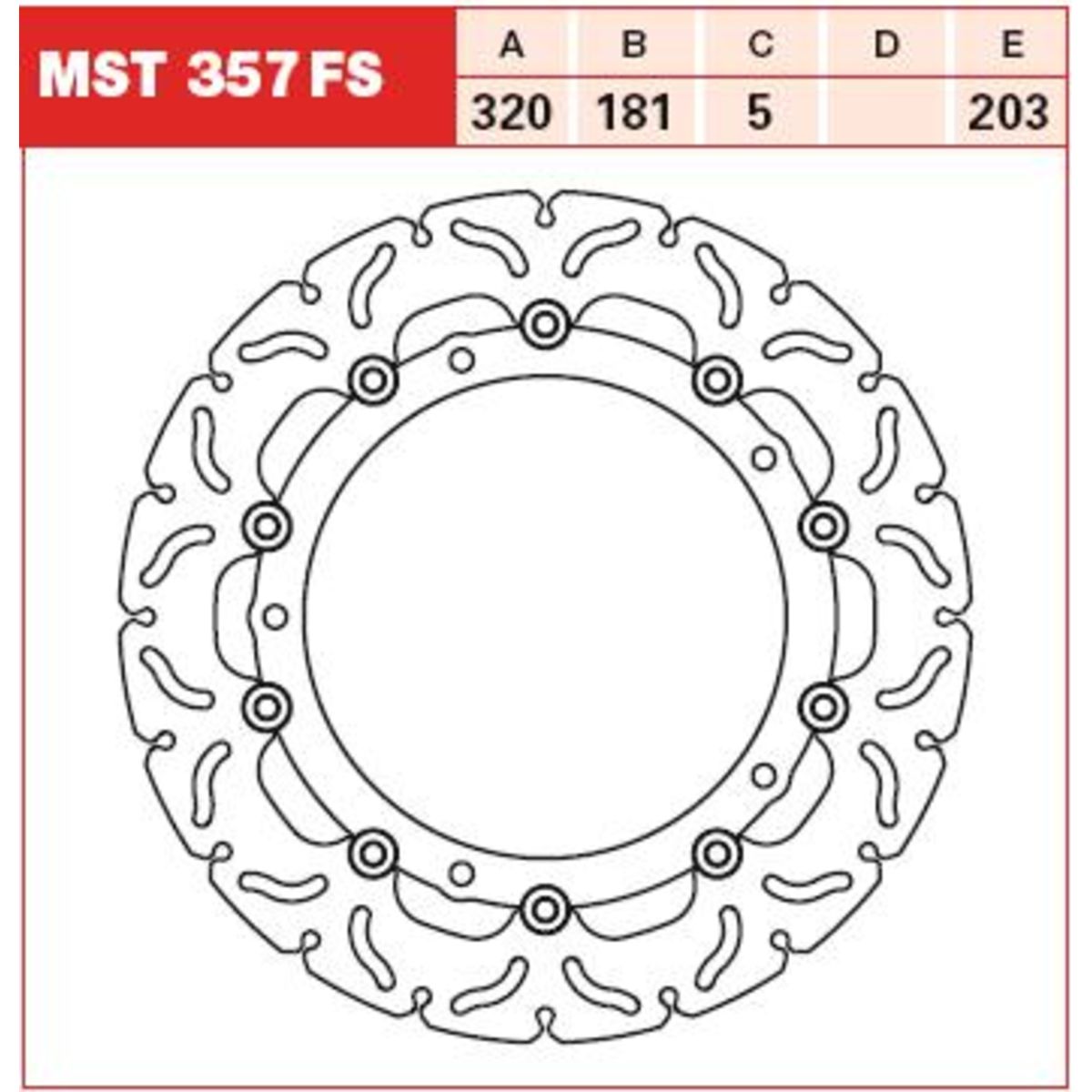 Disque de frein TRW MOTO MST357FS