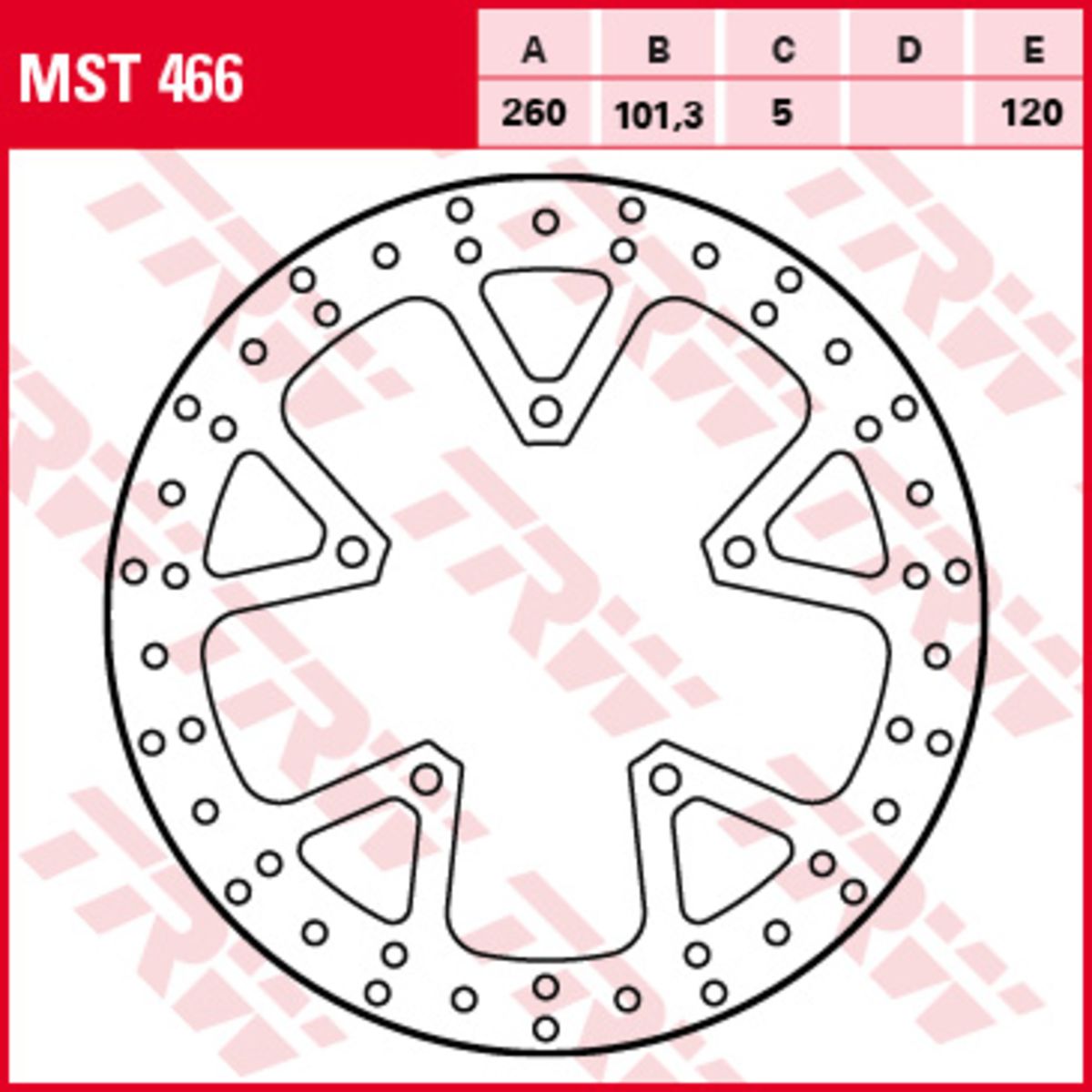 Disco freno TRW MST466, 1 Pezzo