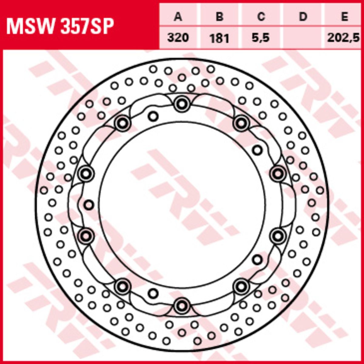 Bremsscheibe TRW MSW357SP, 1 Stück