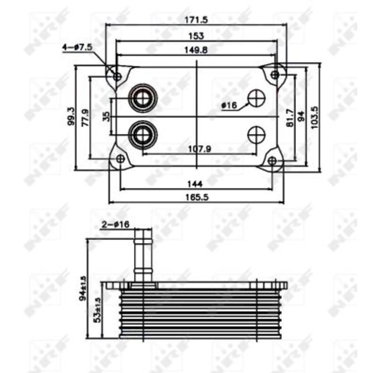Olie radiator, motorolie