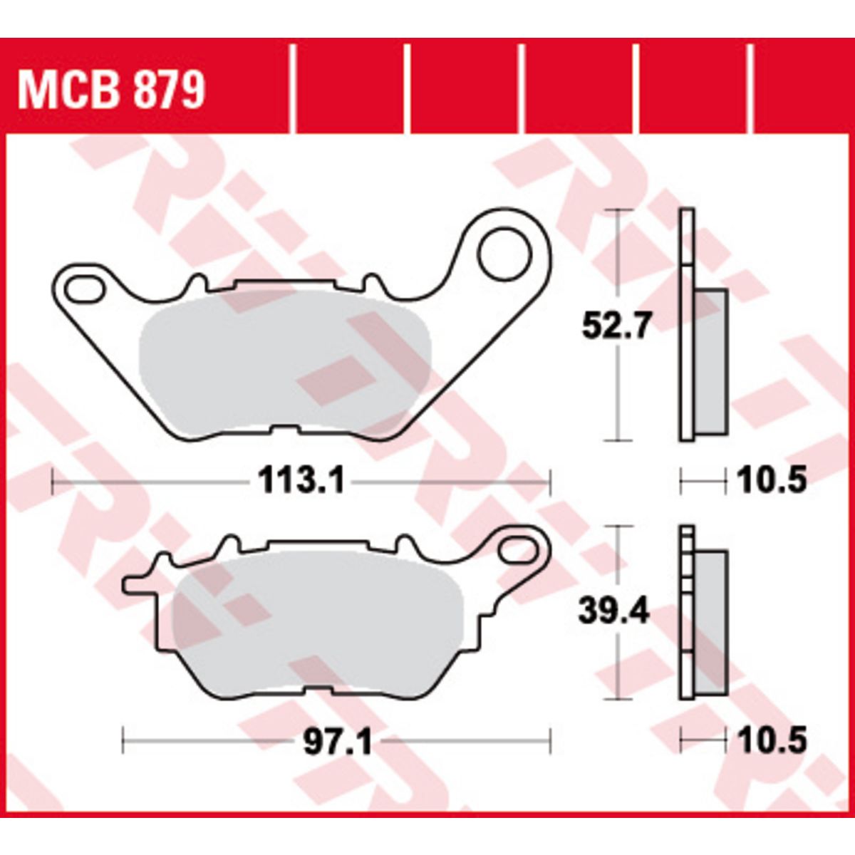Bremsbelagsatz, ohne Straßenzulassung TRW MOTO MCB879