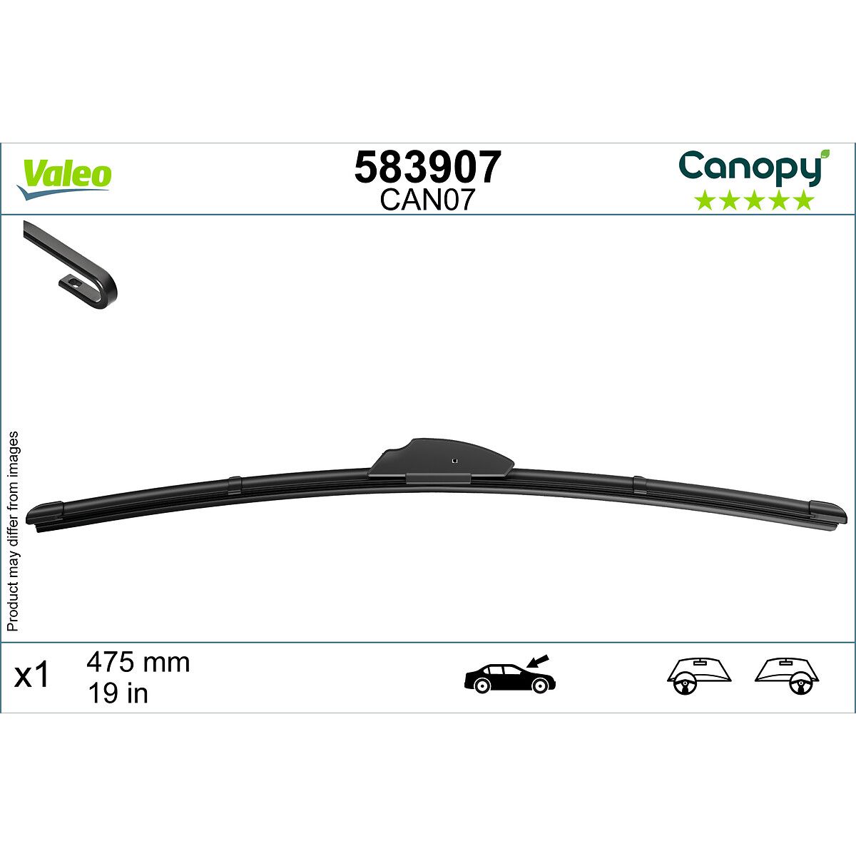 Image of Wisserblad  Canopy , 475mm, Voor, 1 Stuk